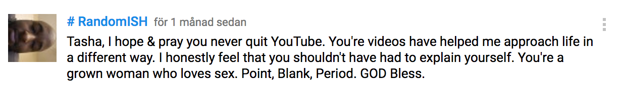 En kommentar från en tittare.